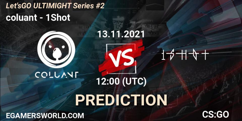 coluant vs 1Shot: Match Prediction. 13.11.2021 at 12:00, Counter-Strike (CS2), Let'sGO ULTIMIGHT Series #2
