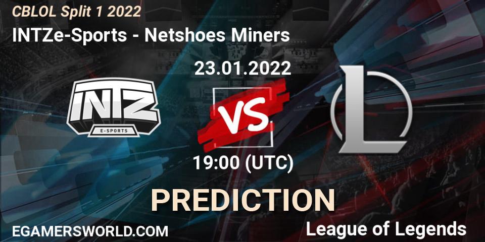 INTZ e-Sports vs Miners.gg: Match Prediction. 23.01.2022 at 18:10, LoL, CBLOL Split 1 2022