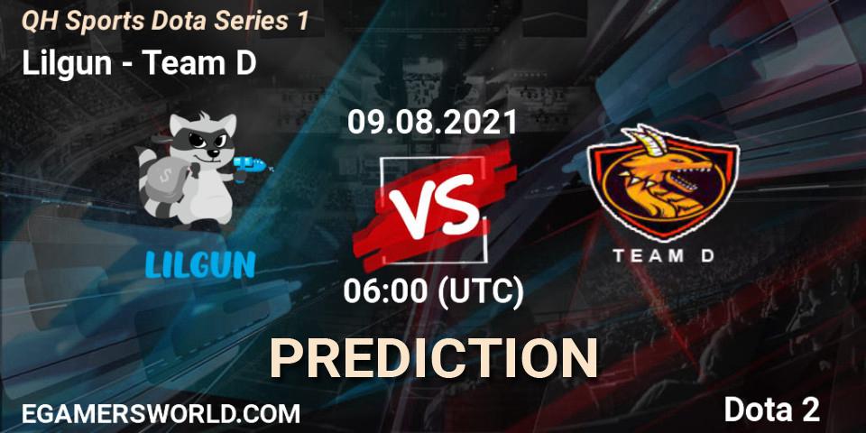 Lilgun vs Team D: Match Prediction. 09.08.2021 at 06:20, Dota 2, QH Sports Dota Series 1