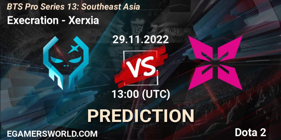 Execration vs Xerxia: Match Prediction. 29.11.22, Dota 2, BTS Pro Series 13: Southeast Asia