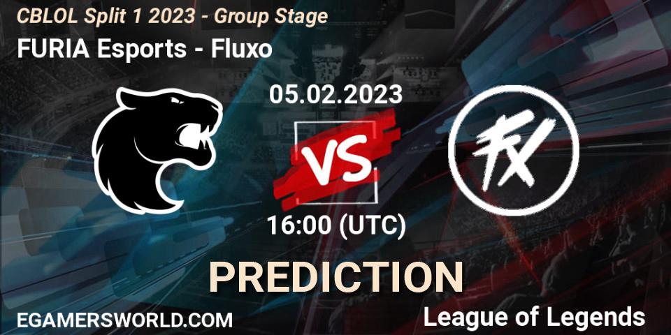 FURIA Esports vs Fluxo: Match Prediction. 05.02.23, LoL, CBLOL Split 1 2023 - Group Stage