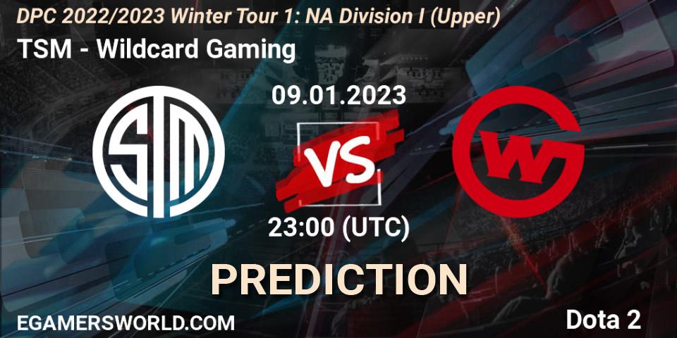 TSM vs Wildcard Gaming: Match Prediction. 09.01.23, Dota 2, DPC 2022/2023 Winter Tour 1: NA Division I (Upper)