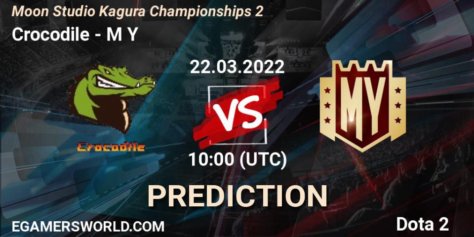 Crocodile vs M Y: Match Prediction. 22.03.2022 at 10:38, Dota 2, Moon Studio Kagura Championships 2