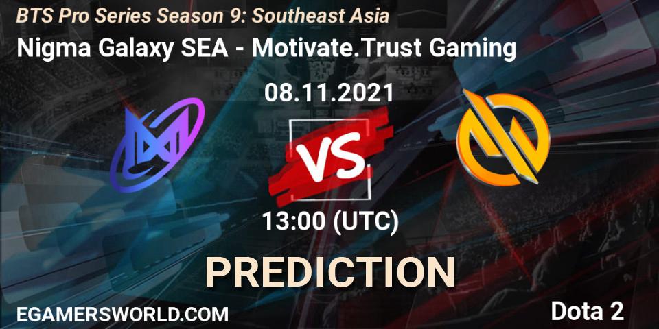 Nigma Galaxy SEA vs Motivate.Trust Gaming: Match Prediction. 08.11.2021 at 13:43, Dota 2, BTS Pro Series Season 9: Southeast Asia