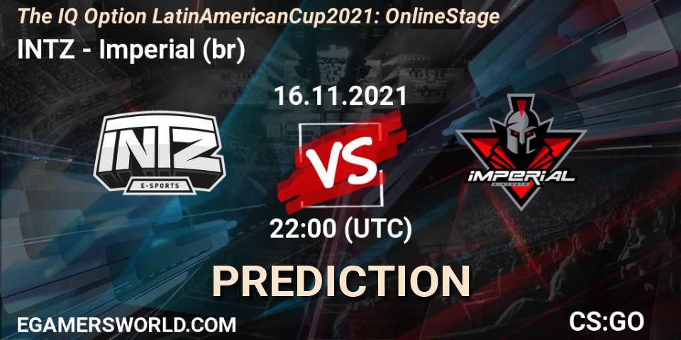 INTZ vs Imperial (br): Match Prediction. 16.11.2021 at 22:00, Counter-Strike (CS2), The IQ Option Latin American Cup 2021: Online Stage