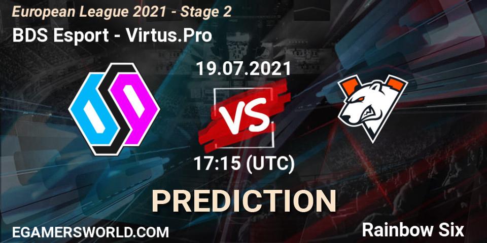 BDS Esport vs Virtus.Pro: Match Prediction. 19.07.2021 at 17:05, Rainbow Six, European League 2021 - Stage 2