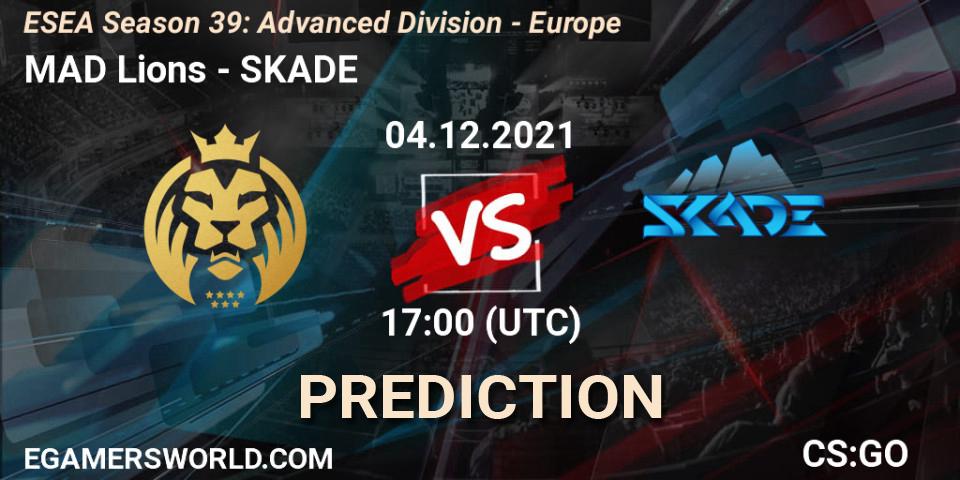 MAD Lions vs SKADE: Match Prediction. 04.12.2021 at 17:00, Counter-Strike (CS2), ESEA Season 39: Advanced Division - Europe