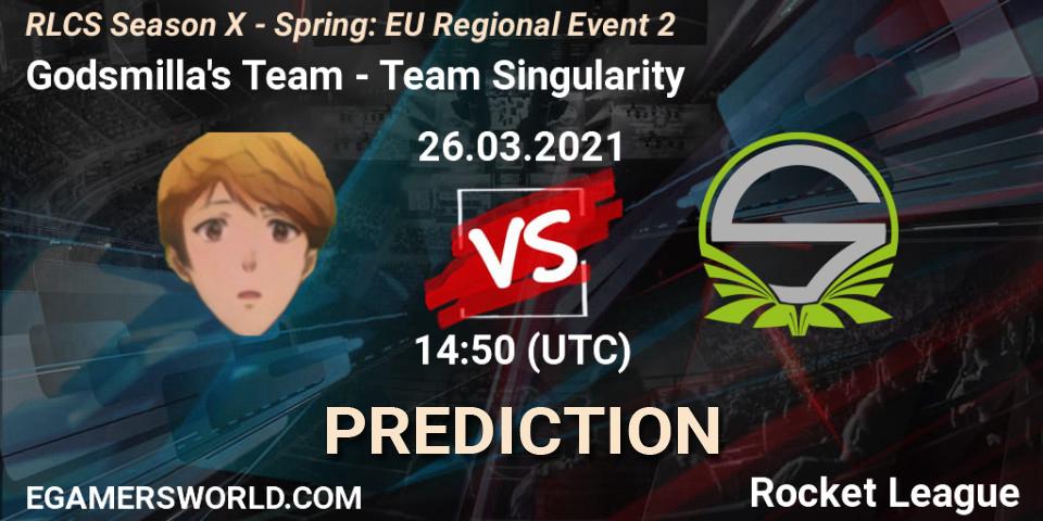 Godsmilla's Team vs Team Singularity: Match Prediction. 26.03.21, Rocket League, RLCS Season X - Spring: EU Regional Event 2