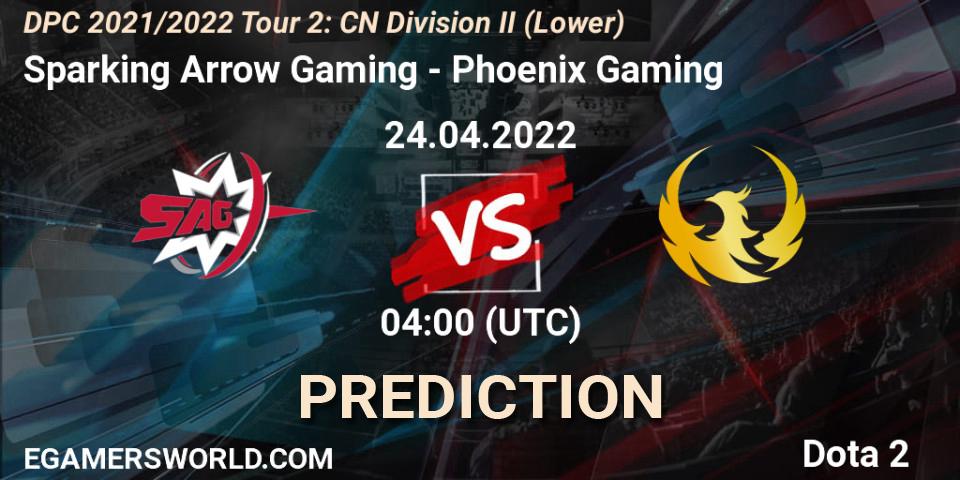Sparking Arrow Gaming vs Phoenix Gaming: Match Prediction. 24.04.22, Dota 2, DPC 2021/2022 Tour 2: CN Division II (Lower)