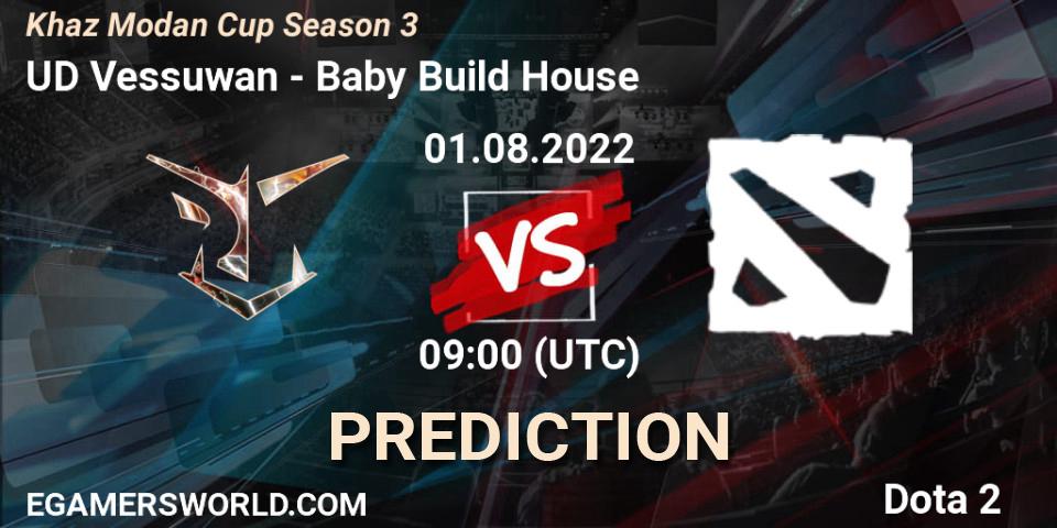 UD Vessuwan vs Baby Build House: Match Prediction. 01.08.2022 at 05:56, Dota 2, Khaz Modan Cup Season 3
