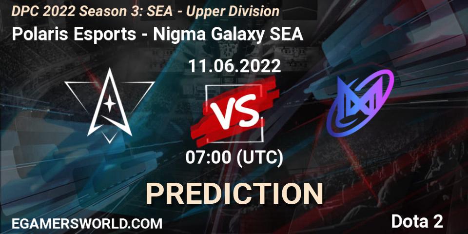 Polaris Esports vs Nigma Galaxy SEA: Match Prediction. 11.06.2022 at 07:02, Dota 2, DPC SEA 2021/2022 Tour 3: Division I