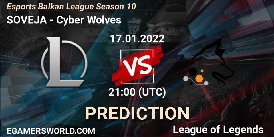 SOVEJA vs Cyber Wolves Esports: Match Prediction. 17.01.2022 at 21:15, LoL, Esports Balkan League Season 10