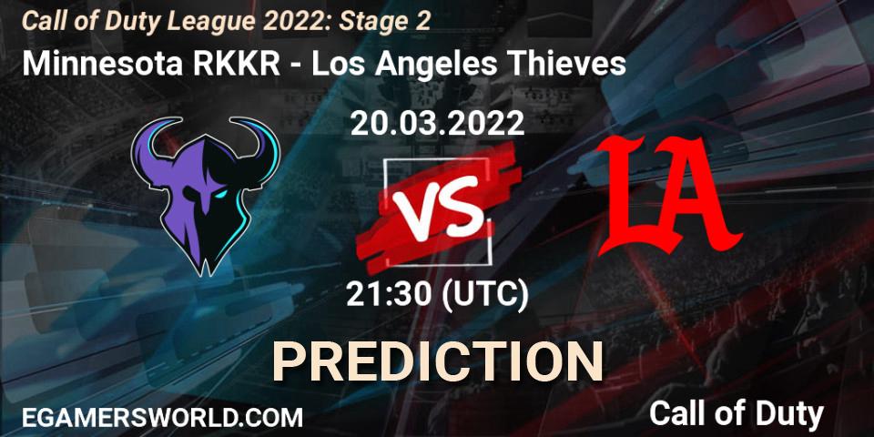 Minnesota RØKKR vs Los Angeles Thieves: Match Prediction. 20.03.2022 at 20:30, Call of Duty, Call of Duty League 2022: Stage 2