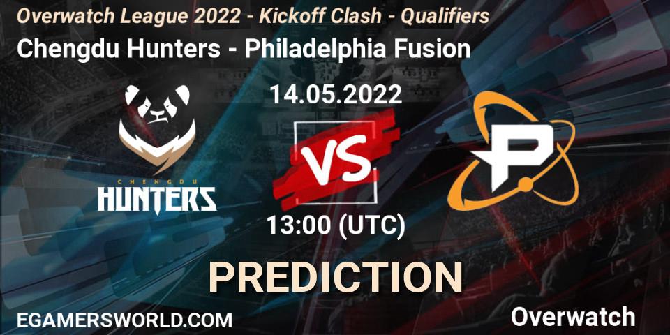 Chengdu Hunters vs Philadelphia Fusion: Match Prediction. 27.05.2022 at 10:00, Overwatch, Overwatch League 2022 - Kickoff Clash - Qualifiers