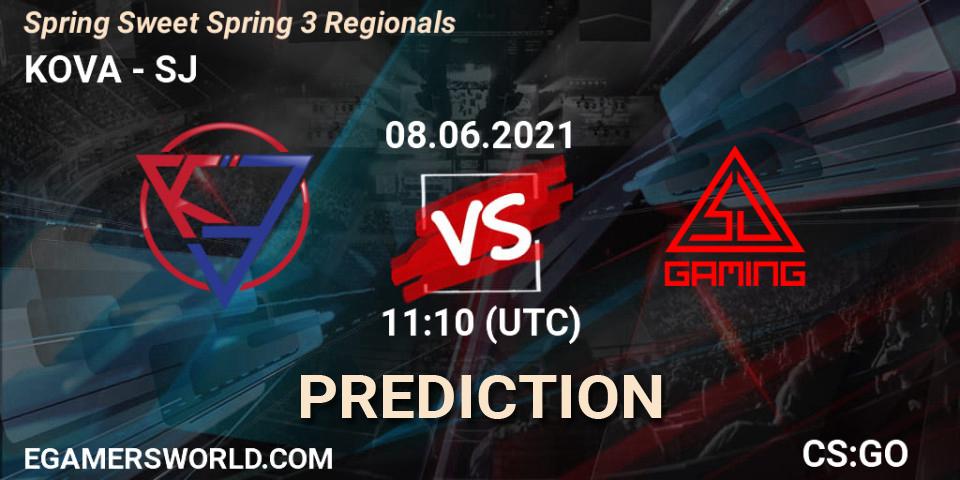 KOVA vs SJ: Match Prediction. 08.06.2021 at 11:10, Counter-Strike (CS2), Spring Sweet Spring 3 Regionals
