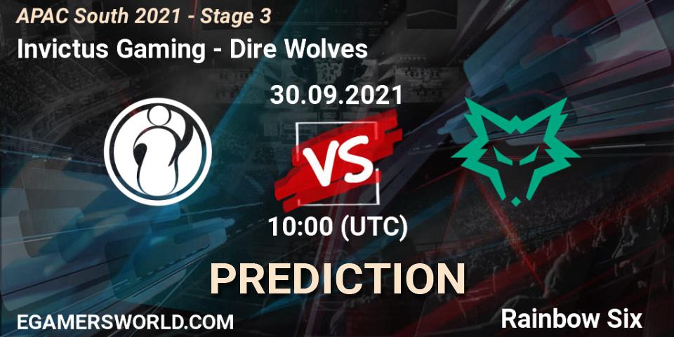 Invictus Gaming vs Dire Wolves: Match Prediction. 30.09.2021 at 10:00, Rainbow Six, APAC South 2021 - Stage 3