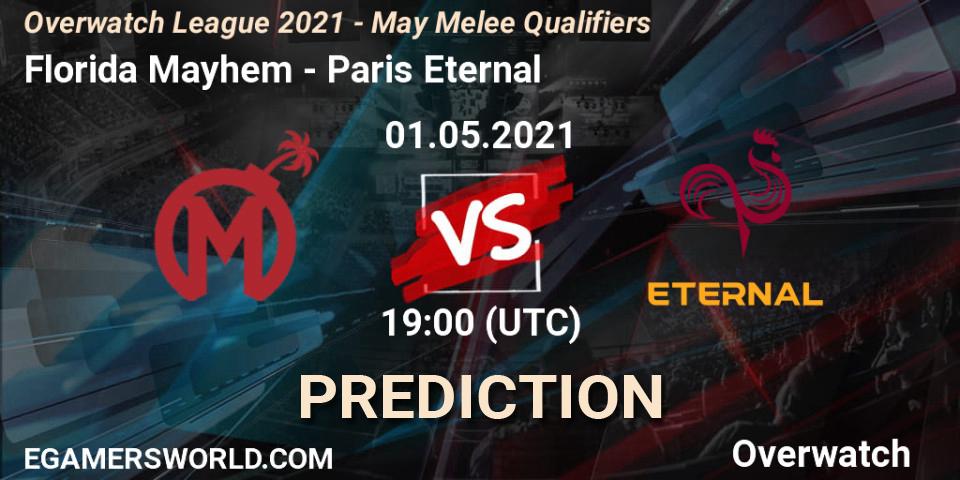 Florida Mayhem vs Paris Eternal: Match Prediction. 01.05.2021 at 19:00, Overwatch, Overwatch League 2021 - May Melee Qualifiers