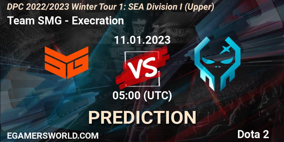 Team SMG vs Execration: Match Prediction. 11.01.23, Dota 2, DPC 2022/2023 Winter Tour 1: SEA Division I (Upper)