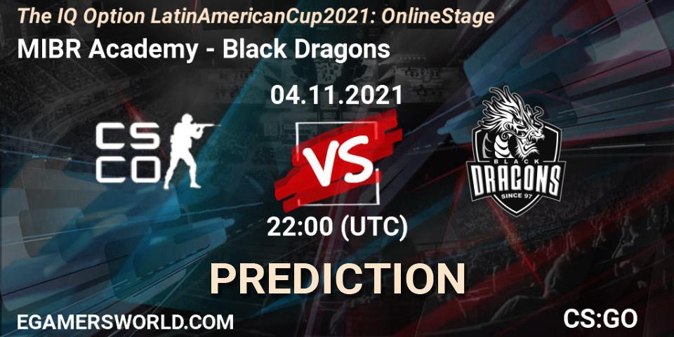 MIBR Academy vs Black Dragons: Match Prediction. 04.11.2021 at 22:00, Counter-Strike (CS2), The IQ Option Latin American Cup 2021: Online Stage