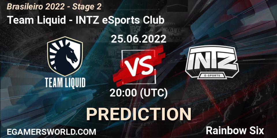 Team Liquid vs INTZ eSports Club: Match Prediction. 25.06.2022 at 20:00, Rainbow Six, Brasileirão 2022 - Stage 2