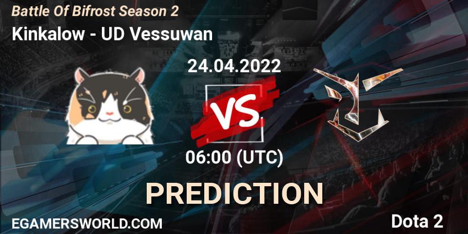 Kinkalow vs UD Vessuwan: Match Prediction. 24.04.2022 at 06:00, Dota 2, Battle Of Bifrost Season 2