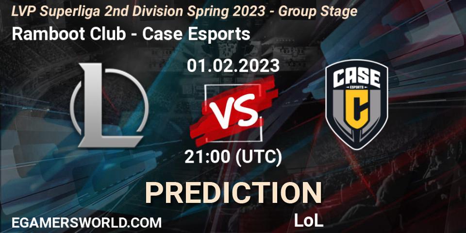 Ramboot Club vs Case Esports: Match Prediction. 01.02.23, LoL, LVP Superliga 2nd Division Spring 2023 - Group Stage