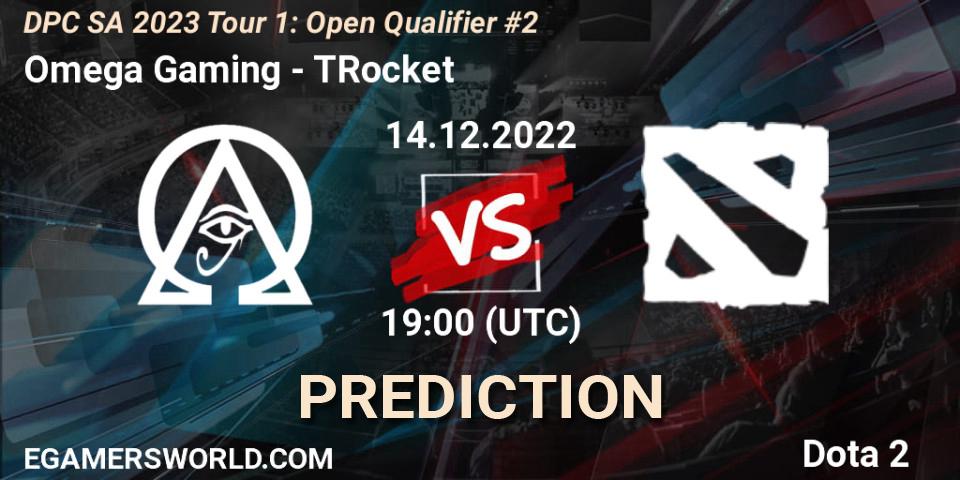 Omega Gaming vs TRocket: Match Prediction. 14.12.2022 at 18:19, Dota 2, DPC SA 2023 Tour 1: Open Qualifier #2