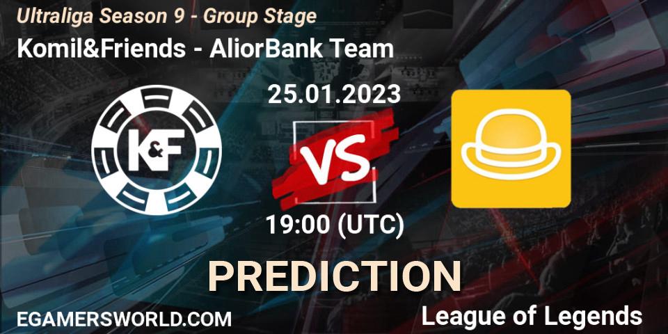 Komil&Friends vs AliorBank Team: Match Prediction. 25.01.2023 at 19:00, LoL, Ultraliga Season 9 - Group Stage
