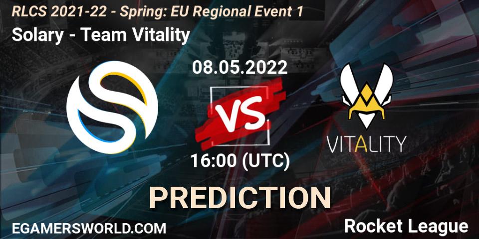 Solary vs Team Vitality: Match Prediction. 08.05.2022 at 16:00, Rocket League, RLCS 2021-22 - Spring: EU Regional Event 1