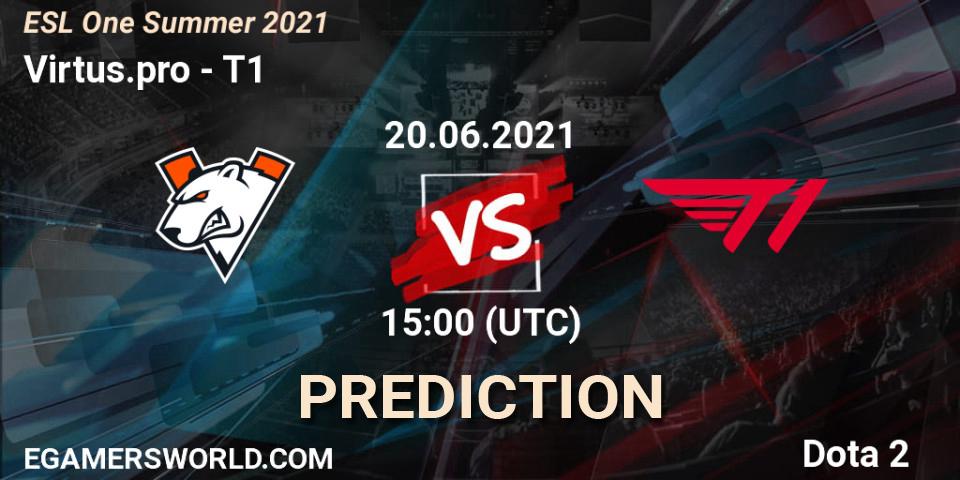 Virtus.pro vs T1: Match Prediction. 20.06.21, Dota 2, ESL One Summer 2021