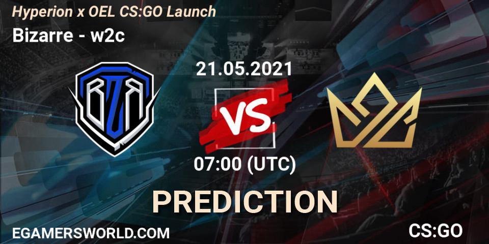 Bizarre vs w2c: Match Prediction. 21.05.2021 at 04:00, Counter-Strike (CS2), Hyperion x OEL CS:GO Launch