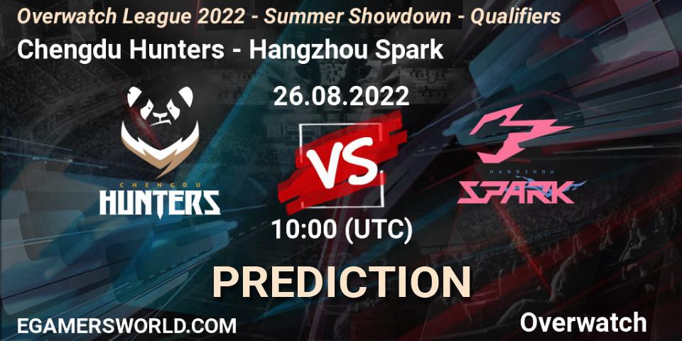 Chengdu Hunters vs Hangzhou Spark: Match Prediction. 26.08.2022 at 10:00, Overwatch, Overwatch League 2022 - Summer Showdown - Qualifiers