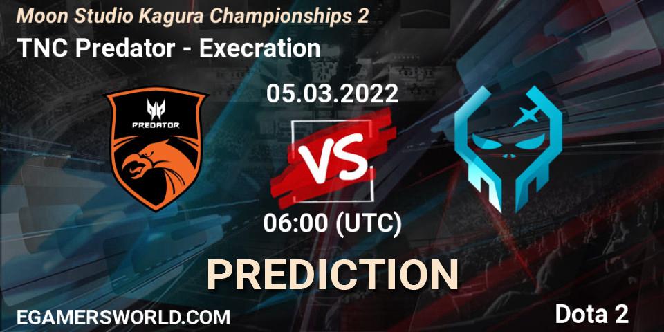 TNC Predator vs Execration: Match Prediction. 05.03.2022 at 06:04, Dota 2, Moon Studio Kagura Championships 2