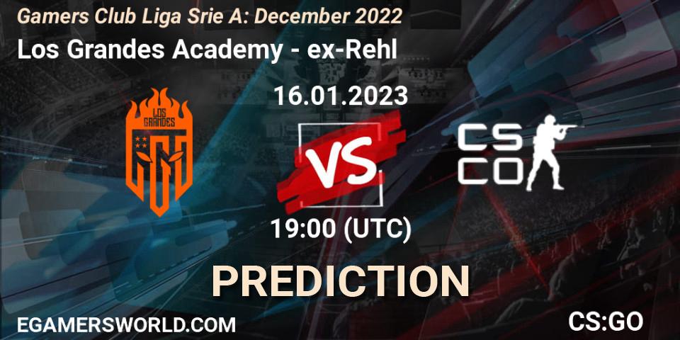 Los Grandes Academy vs ex-Rehl: Match Prediction. 16.01.2023 at 19:00, Counter-Strike (CS2), Gamers Club Liga Série A: December 2022