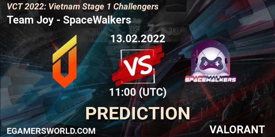 Team Joy vs SpaceWalkers: Match Prediction. 13.02.2022 at 11:00, VALORANT, VCT 2022: Vietnam Stage 1 Challengers