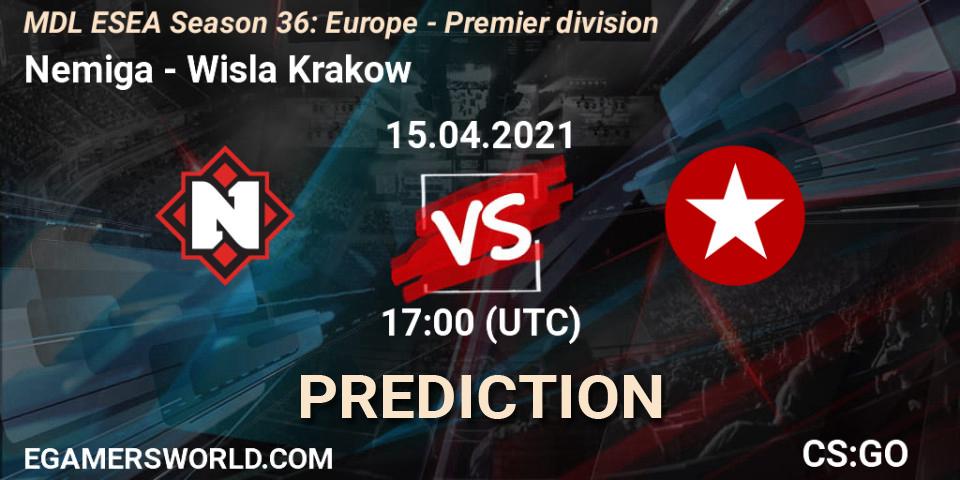 Nemiga vs Wisla Krakow: Match Prediction. 15.04.2021 at 17:00, Counter-Strike (CS2), MDL ESEA Season 36: Europe - Premier division
