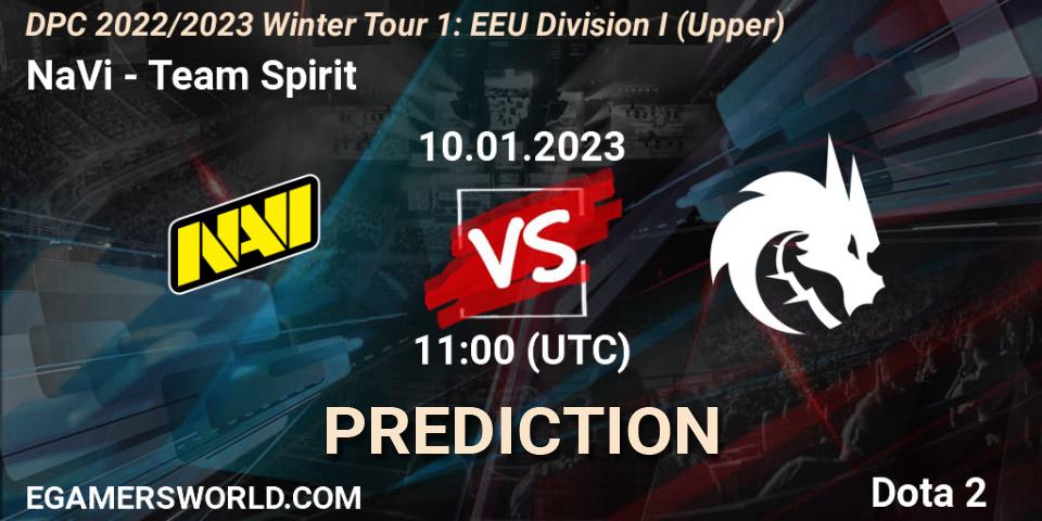 NaVi vs Team Spirit: Match Prediction. 10.01.2023 at 11:03, Dota 2, DPC 2022/2023 Winter Tour 1: EEU Division I (Upper)