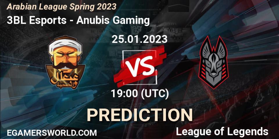 3BL Esports vs Anubis Gaming: Match Prediction. 02.02.23, LoL, Arabian League Spring 2023