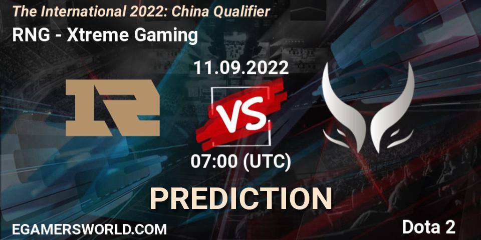 RNG vs Xtreme Gaming: Match Prediction. 11.09.22, Dota 2, The International 2022: China Qualifier