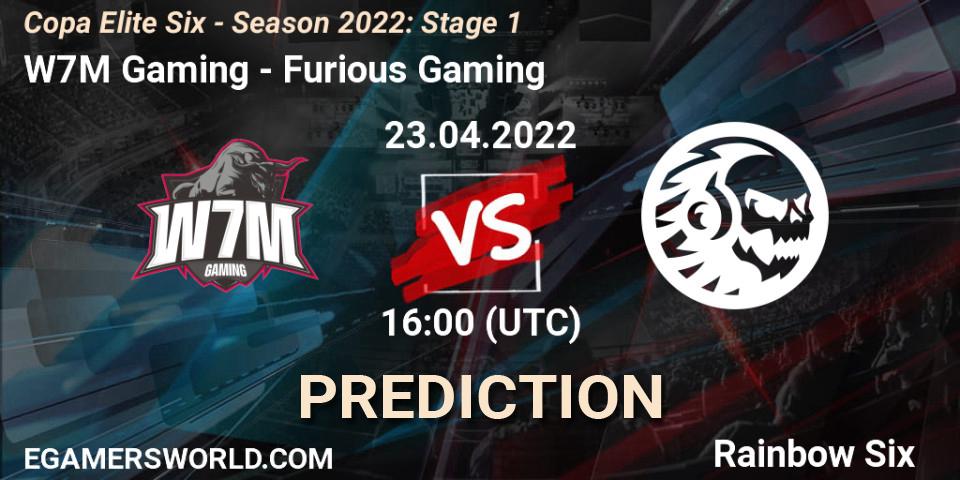 W7M Gaming vs Furious Gaming: Match Prediction. 23.04.2022 at 16:00, Rainbow Six, Copa Elite Six - Season 2022: Stage 1