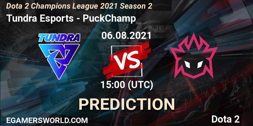 Tundra Esports vs PuckChamp: Match Prediction. 06.08.2021 at 15:00, Dota 2, Dota 2 Champions League 2021 Season 2