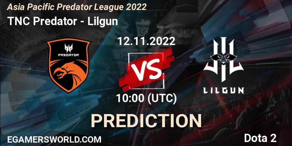 TNC Predator vs Lilgun: Match Prediction. 12.11.22, Dota 2, Asia Pacific Predator League 2022