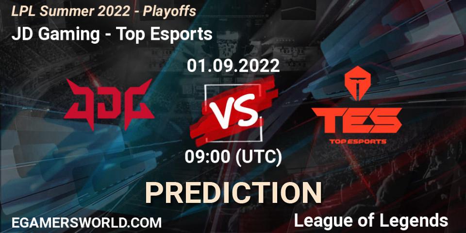 JD Gaming vs Top Esports: Match Prediction. 01.09.2022 at 09:00, LoL, LPL Summer 2022 - Playoffs