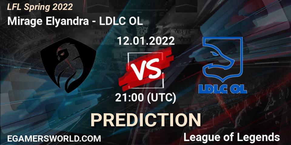 Mirage Elyandra vs LDLC OL: Match Prediction. 12.01.2022 at 21:30, LoL, LFL Spring 2022