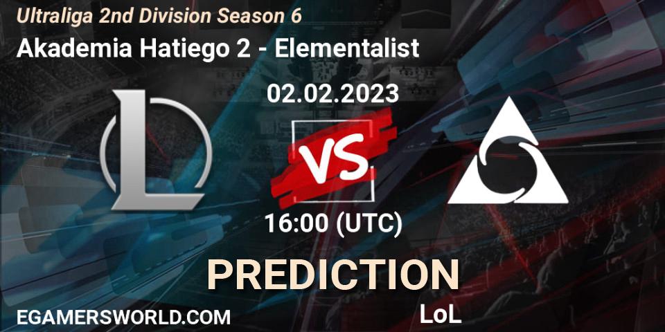 Akademia Hatiego 2 vs Elementalist: Match Prediction. 02.02.2023 at 16:00, LoL, Ultraliga 2nd Division Season 6