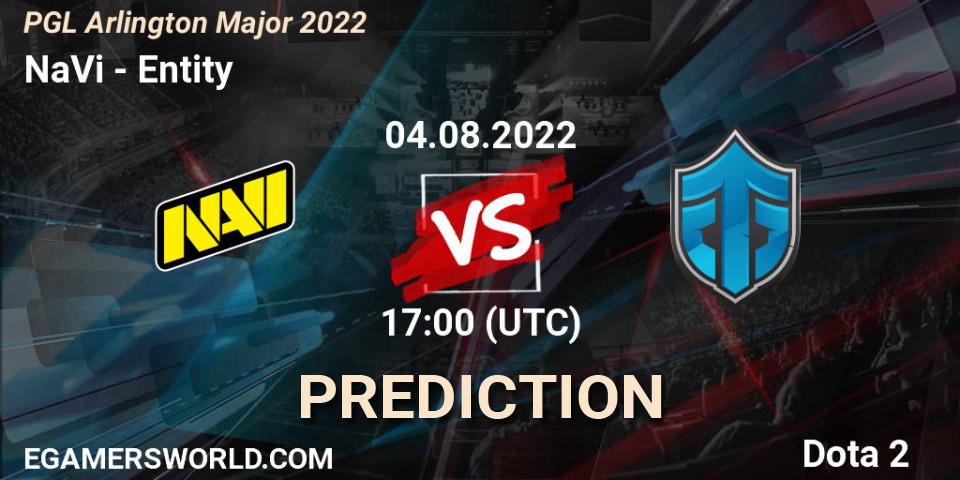 NaVi vs Entity: Match Prediction. 04.08.22, Dota 2, PGL Arlington Major 2022 - Group Stage