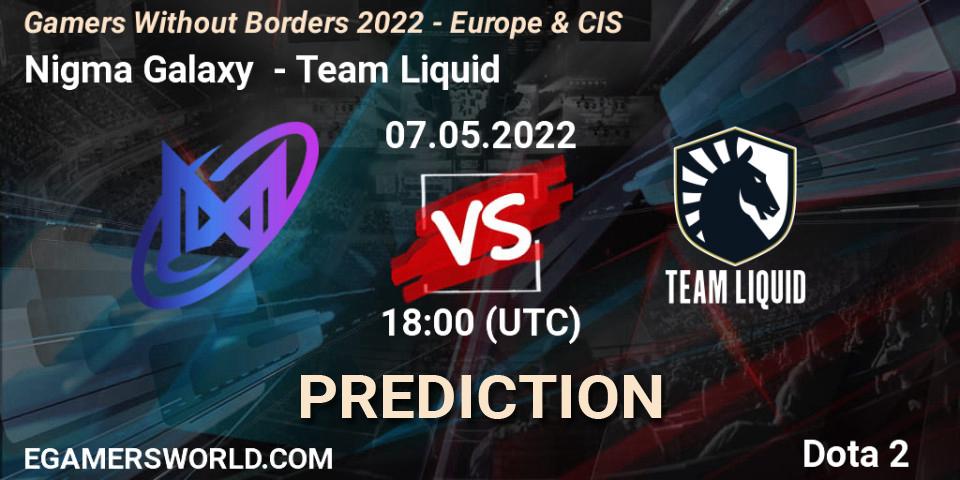 Nigma Galaxy vs Team Liquid: Match Prediction. 07.05.2022 at 17:55, Dota 2, Gamers Without Borders 2022 - Europe & CIS