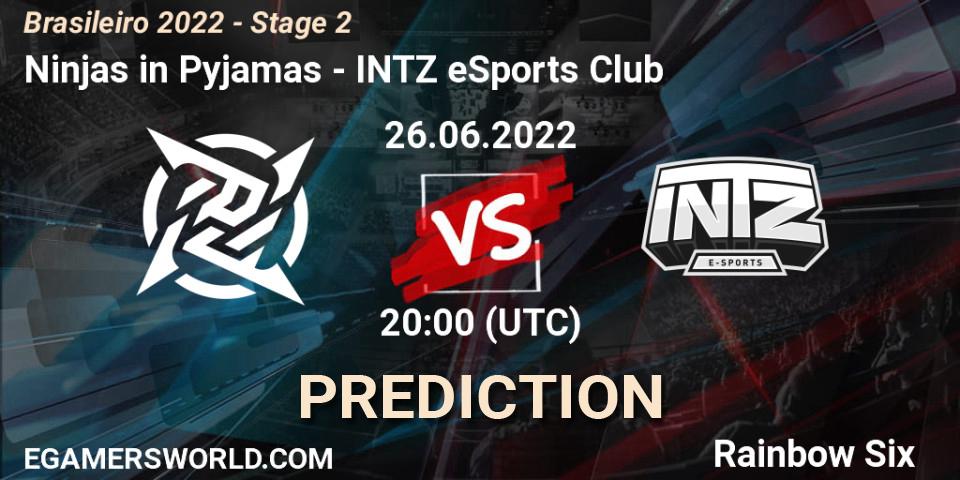 Ninjas in Pyjamas vs INTZ eSports Club: Match Prediction. 26.06.2022 at 20:00, Rainbow Six, Brasileirão 2022 - Stage 2