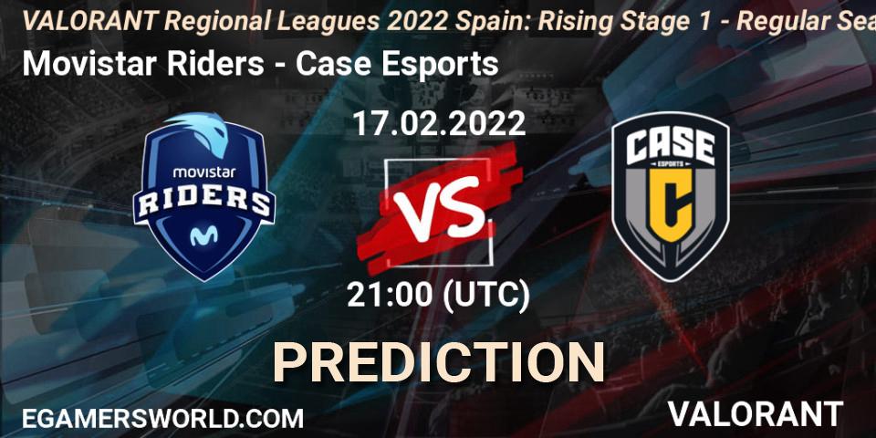 Movistar Riders vs Case Esports: Match Prediction. 17.02.22, VALORANT, VALORANT Regional Leagues 2022 Spain: Rising Stage 1 - Regular Season