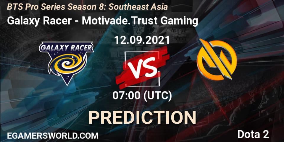 Galaxy Racer vs Motivate.Trust Gaming: Match Prediction. 18.09.2021 at 07:00, Dota 2, BTS Pro Series Season 8: Southeast Asia
